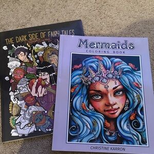 Mermaids Coloring Book by - Blue and Purple